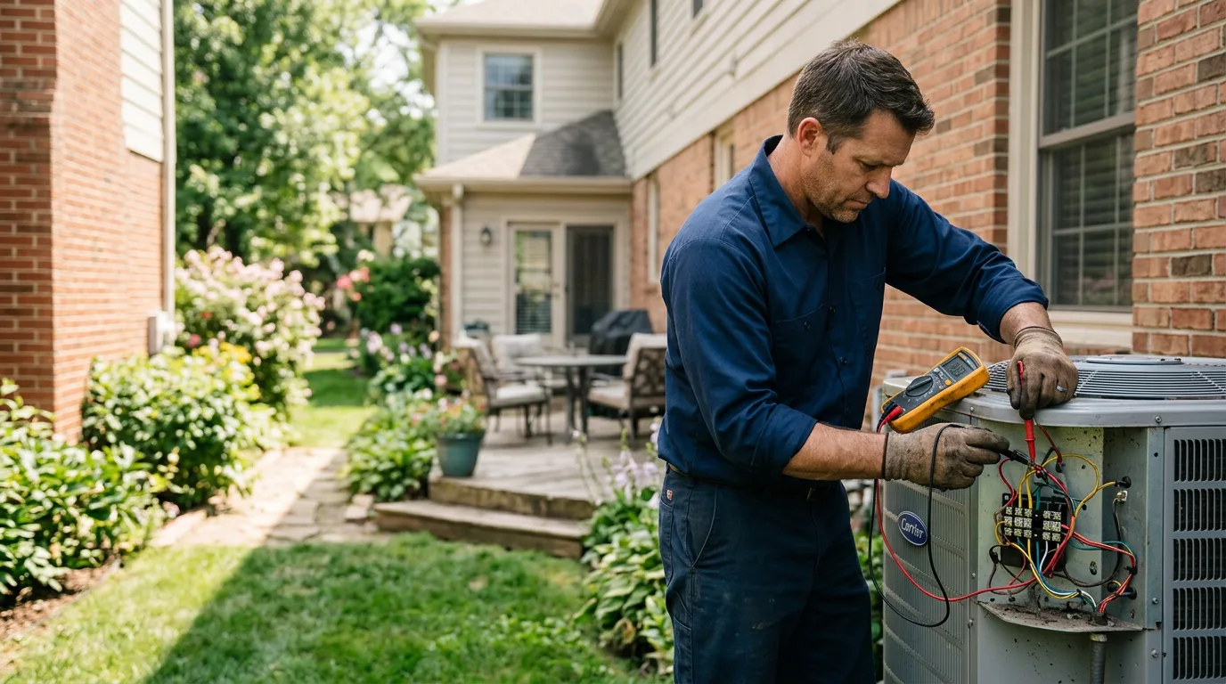 HVAC technician working near Metairie, LA